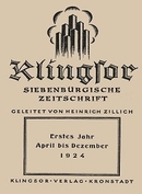 Klingsor. Siebenbürgische Zeitschrift